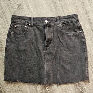 Black Denim Skirt